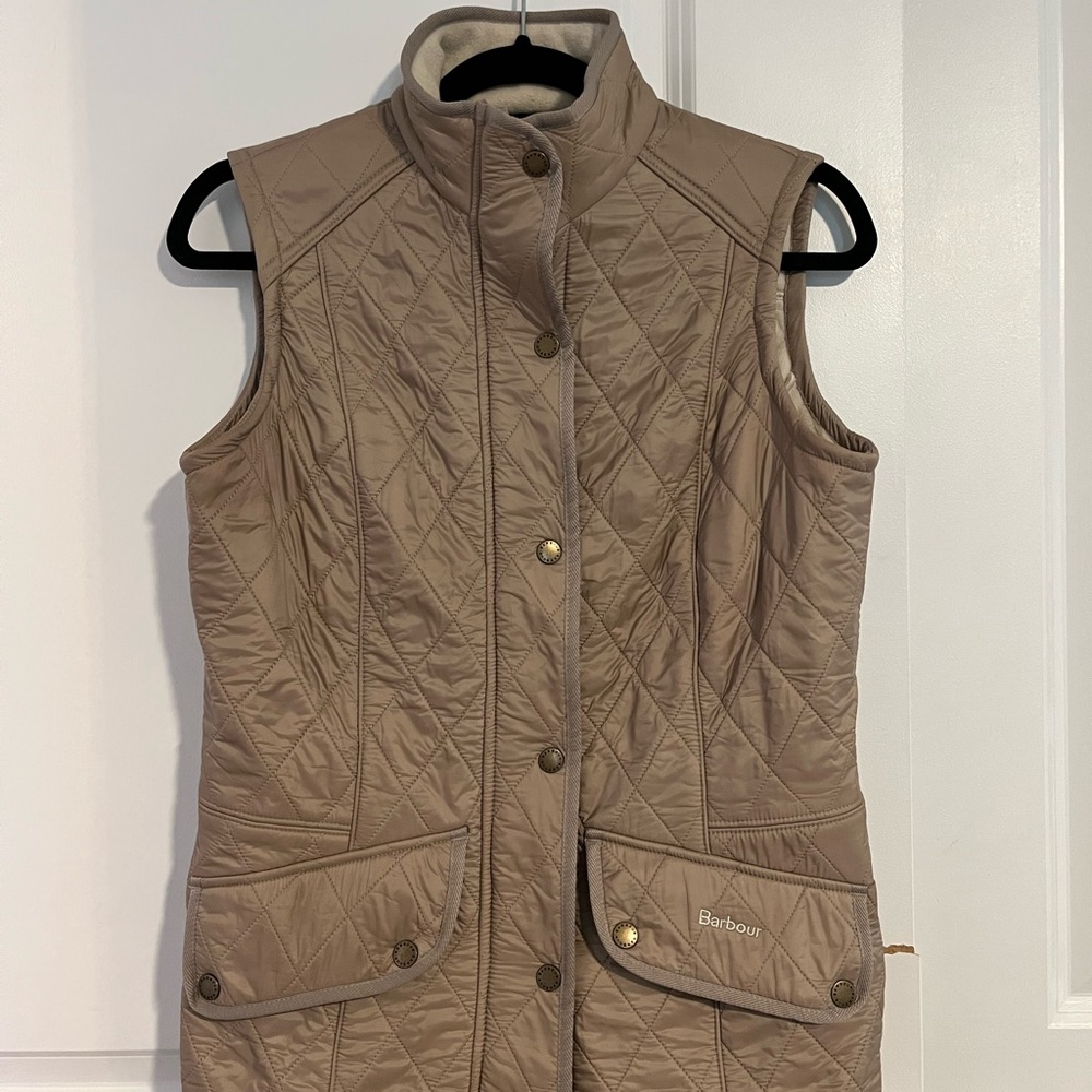 Barbour Women's Quilted Tan Vest